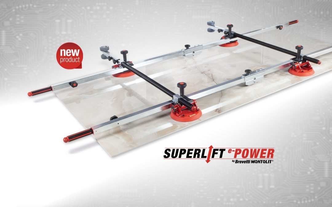 La soluzione professionale per la movimentazione di lastre di grande formato: MONTOLIT SUPERLIFT E-POWER