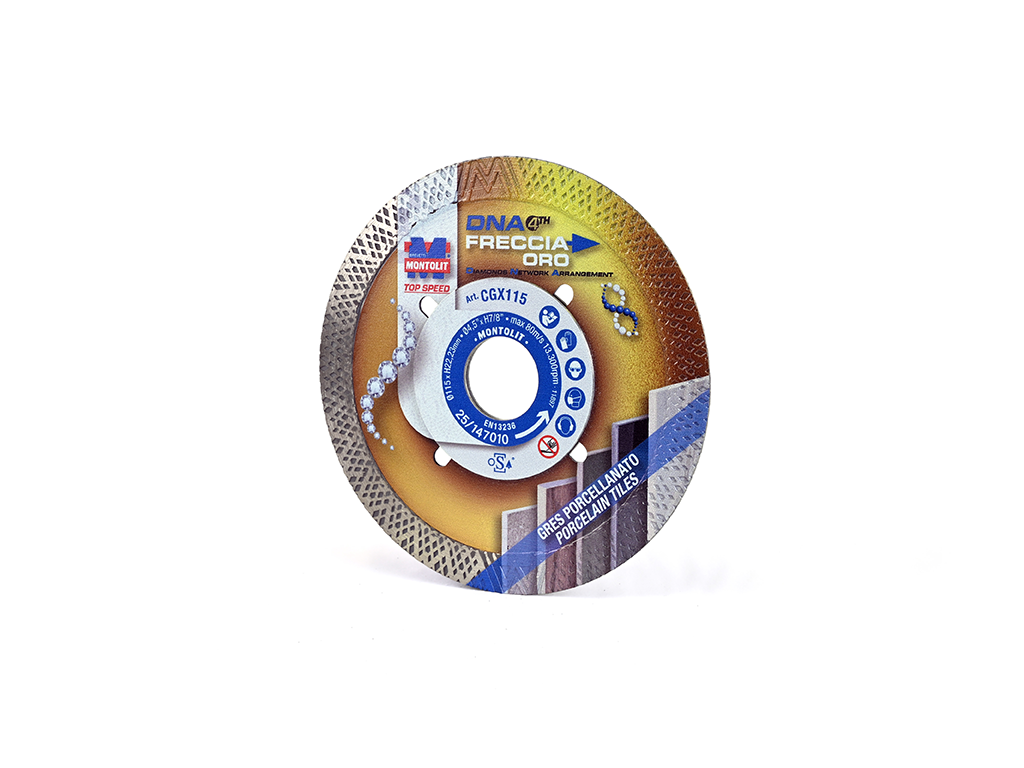 DNA FRECCIA ORO – Disco diamantato con fascia autorefrigerante